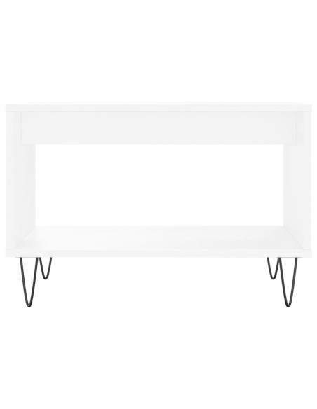 Tavolino da Salotto Bianco 60x50x40 cm in Legno Multistrato