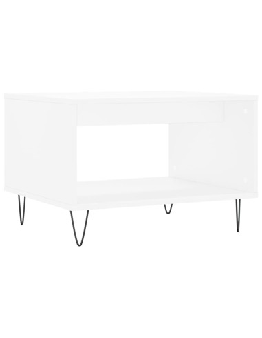 Tavolino da Salotto Bianco 60x50x40 cm in Legno Multistrato