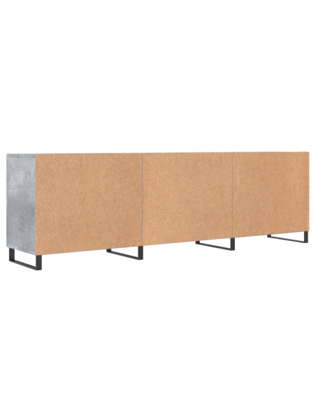 Mobile Porta TV Grigio Cemento 150x30x50cm in Legno Multistrato