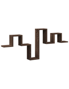 Mensola a Muro Rovere Marrone 104,5x10x43 cm Legno Multistrato