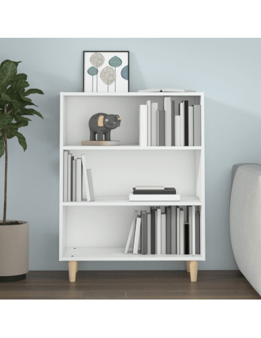 Credenza Bianca 69,5x32,5x90 cm in Legno Multistrato