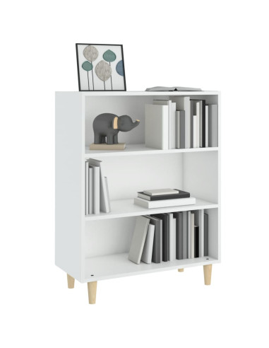 Credenza Bianca 69,5x32,5x90 cm in Legno Multistrato