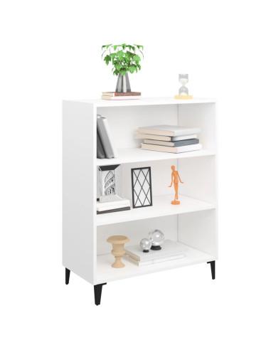 Credenza Bianca 69,5x32,5x90 cm in Legno Multistrato