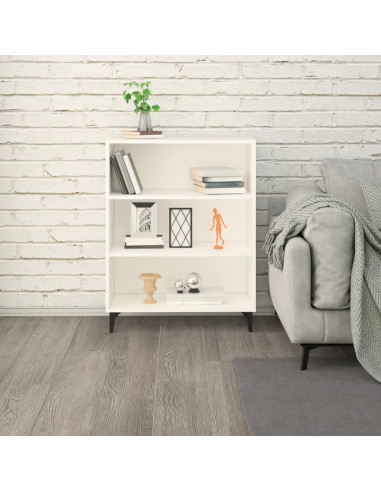 Credenza Bianca 69,5x32,5x90 cm in Legno Multistrato