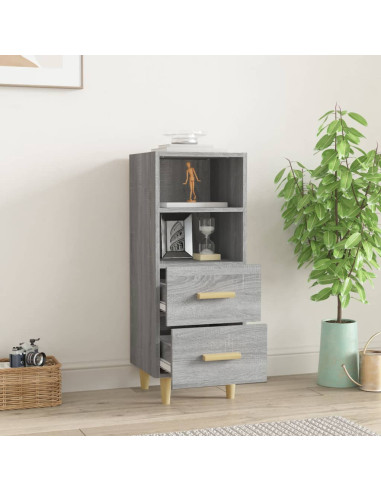 Credenza Grigio Sonoma 34,5x34x90 cm in Legno Multistrato
