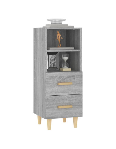 Credenza Grigio Sonoma 34,5x34x90 cm in Legno Multistrato