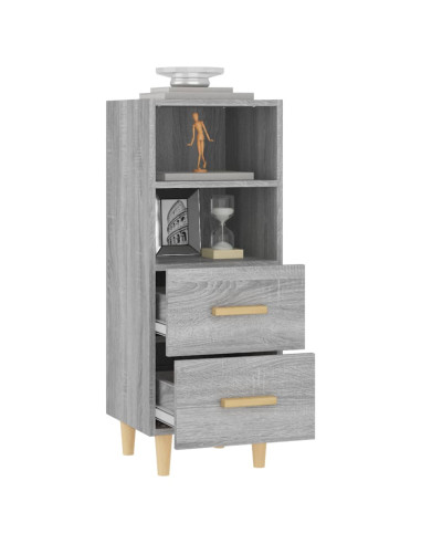 Credenza Grigio Sonoma 34,5x34x90 cm in Legno Multistrato