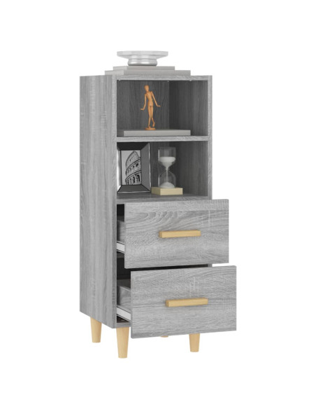 Credenza Grigio Sonoma 34,5x34x90 cm in Legno Multistrato