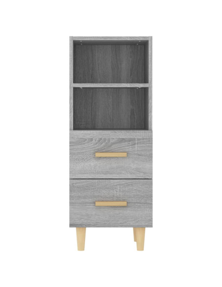 Credenza Grigio Sonoma 34,5x34x90 cm in Legno Multistrato