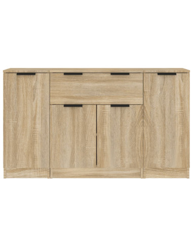 Credenze 3 pz Rovere Sonoma in Legno Multistrato