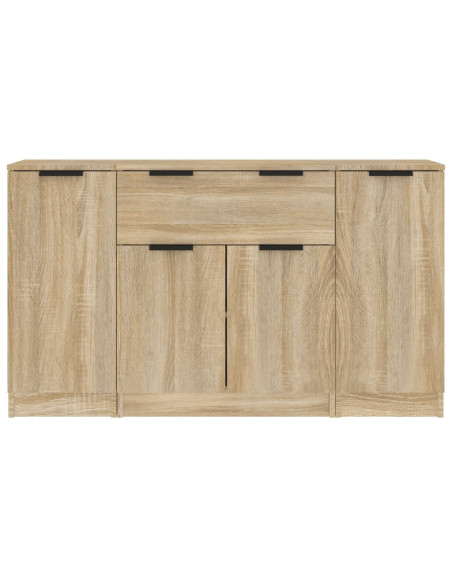 Credenze 3 pz Rovere Sonoma in Legno Multistrato