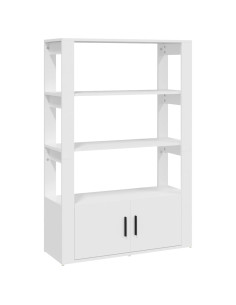 Credenza Bianca 80x30x119,5 cm in Legno Multistrato