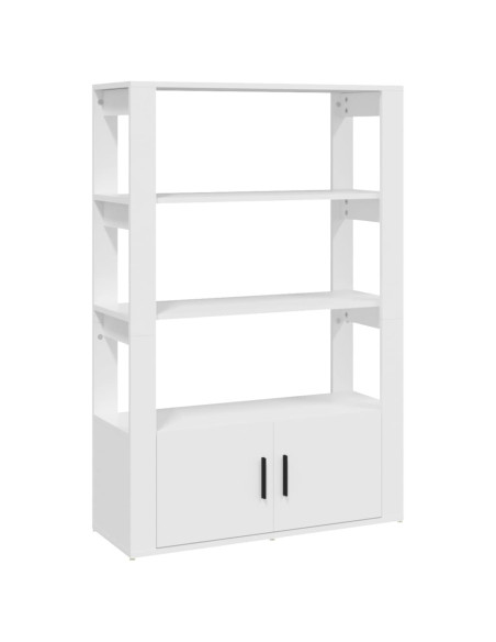Credenza Bianca 80x30x119,5 cm in Legno Multistrato