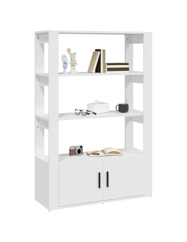 Credenza Bianca 80x30x119,5 cm in Legno Multistrato