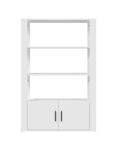 Credenza Bianca 80x30x119,5 cm in Legno Multistrato