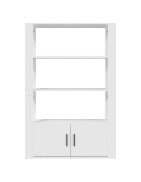 Credenza Bianca 80x30x119,5 cm in Legno Multistrato