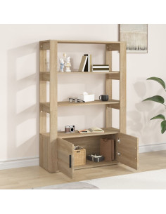 Credenza Rovere Sonoma 80x30x119,5 cm in Legno Multistrato 2