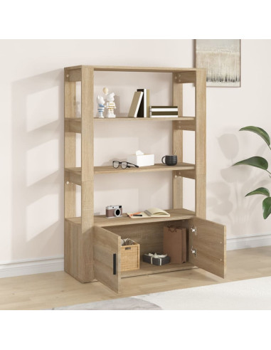 Credenza Rovere Sonoma 80x30x119,5 cm in Legno Multistrato