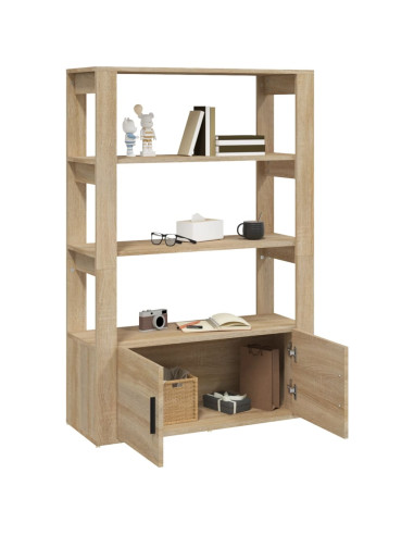 Credenza Rovere Sonoma 80x30x119,5 cm in Legno Multistrato