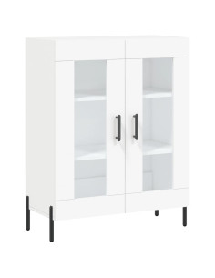 Credenza Bianca 69,5x34x180 cm in Legno Multistrato