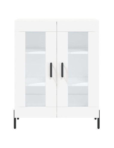 Credenza Bianca 69,5x34x180 cm in Legno Multistrato