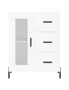 Credenza Bianca 69,5x34x180 cm in Legno Multistrato 2