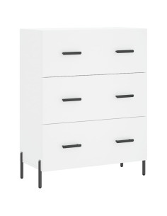 Credenza Bianca 69,5x34x180 cm in Legno Multistrato