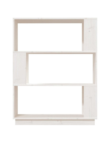 Libreria/Divisorio Bianco 80x25x101 cm Legno Massello di Pino