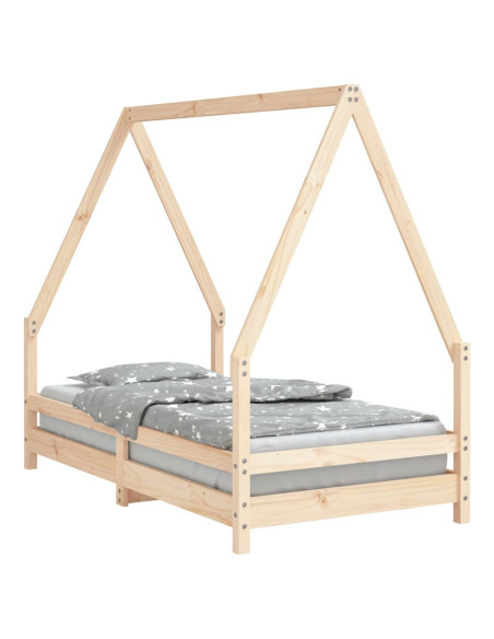 Giroletto per Bambini 80x160 cm in Legno Massello di Pino