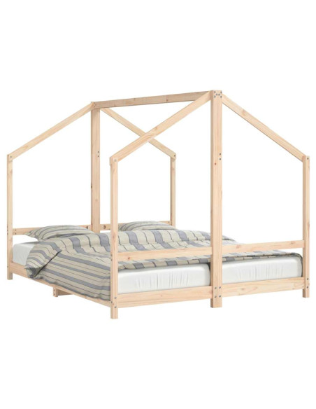 Giroletto per Bambini 2x(80x200) cm in Legno Massello di Pino