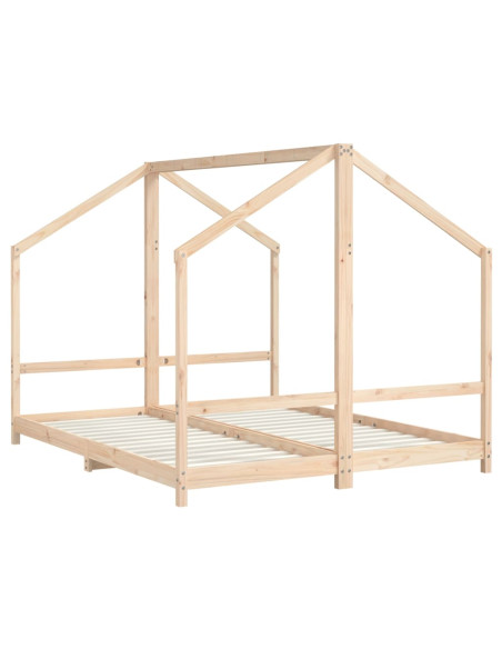 Giroletto per Bambini 2x(80x200) cm in Legno Massello di Pino