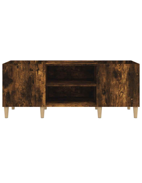 Mobile Porta Dischi Rovere Fumo 121x38x48 cm Legno Multistrato