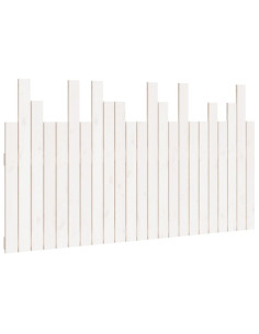 Testiera da Parete Bianca 146,5x3x80 cm Legno Massello di Pino