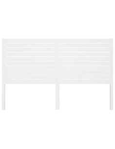 Testiera per Letto Bianca 186x4x100cm in Legno Massello di Pino 2