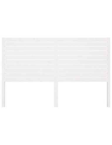 Testiera per Letto Bianca 186x4x100cm in Legno Massello di Pino