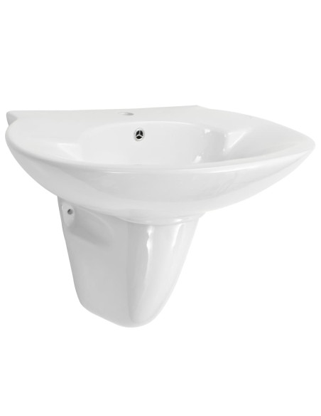 Lavabo a Parete in Ceramica Bianco 690x520x210 mm