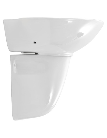 Lavabo a Parete in Ceramica Bianco 690x520x210 mm