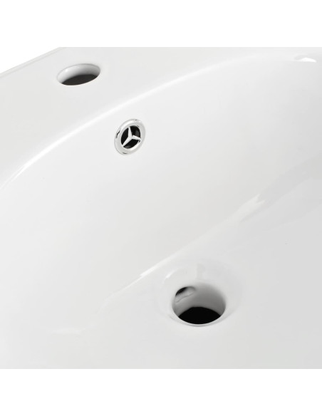 Lavabo a Parete in Ceramica Bianco 690x520x210 mm