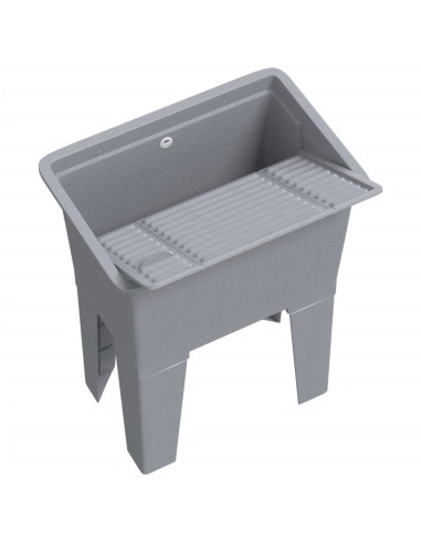 Vasca per Lavanderia Grigia 59x41x75 cm in Resina