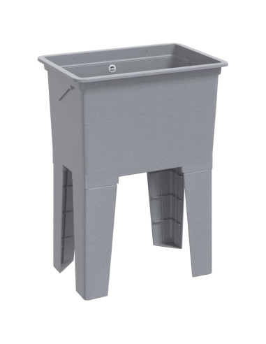 Vasca per Lavanderia Grigia 59x41x75 cm in Resina