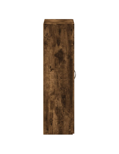 Schedario Rovere Fumo 60x32x115 cm in Legno Multistrato