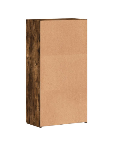 Schedario Rovere Fumo 60x32x115 cm in Legno Multistrato