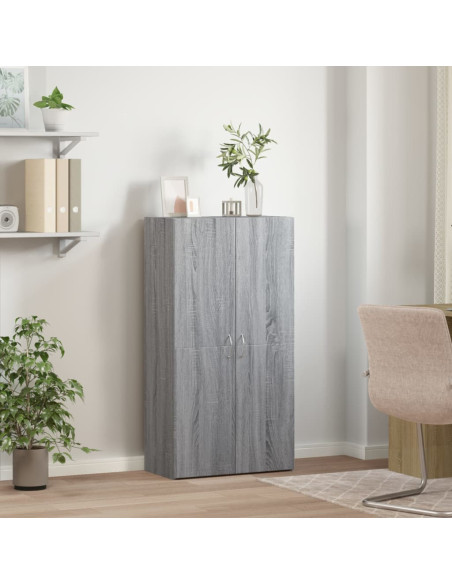 Schedario Grigio Sonoma 60x32x115 cm in Legno Multistrato