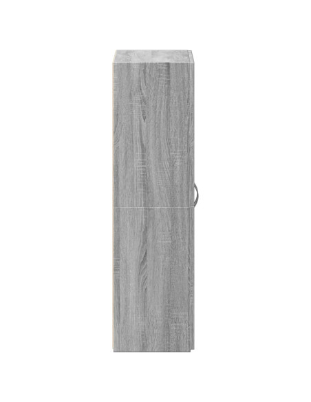 Schedario Grigio Sonoma 60x32x115 cm in Legno Multistrato
