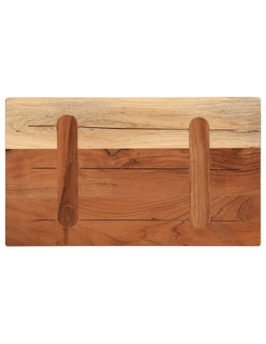 Piano per Tavolo 50x30x2,5cm Rettangolare Legno Massello Acacia