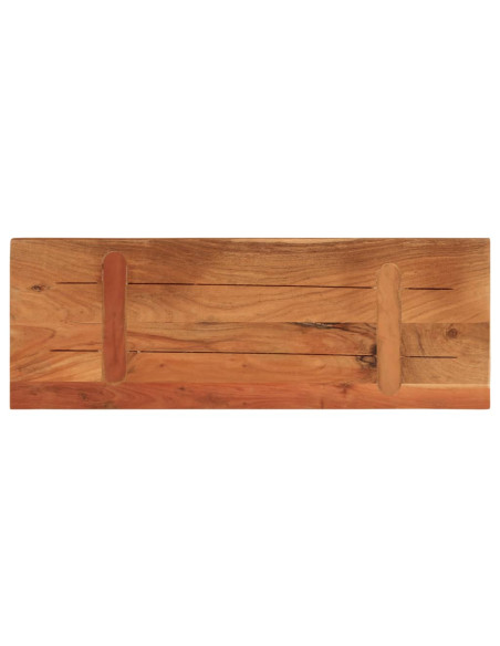 Piano per Tavolo 80x20x2,5cm Rettangolare Legno Massello Acacia