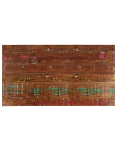Piano Tavolo 120x60x3,8 cm Rettangolare in Massello di Recupero