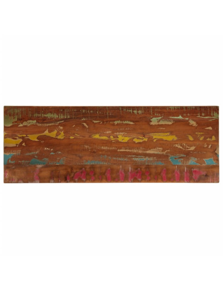 Piano Tavolo 140x60x3,8 cm Rettangolare in Massello di Recupero