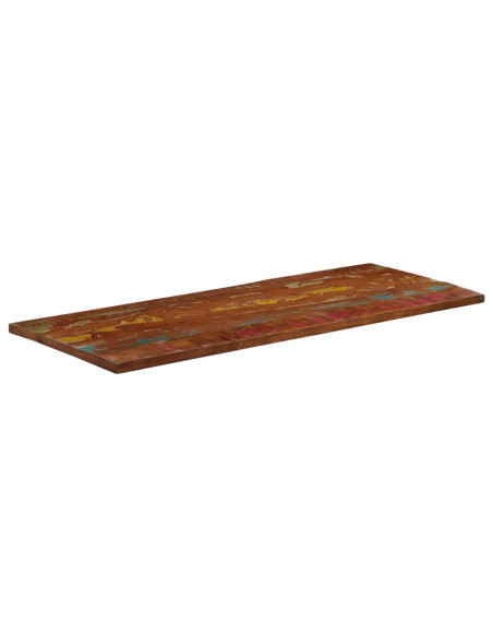 Piano Tavolo 140x60x3,8 cm Rettangolare in Massello di Recupero