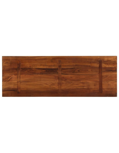 Piano Tavolo 140x60x3,8 cm Rettangolare in Massello di Recupero